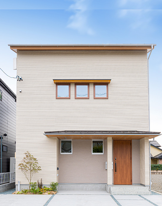 焼津市での高性能注文住宅の施工実績4：アウトドアリビングのある家
