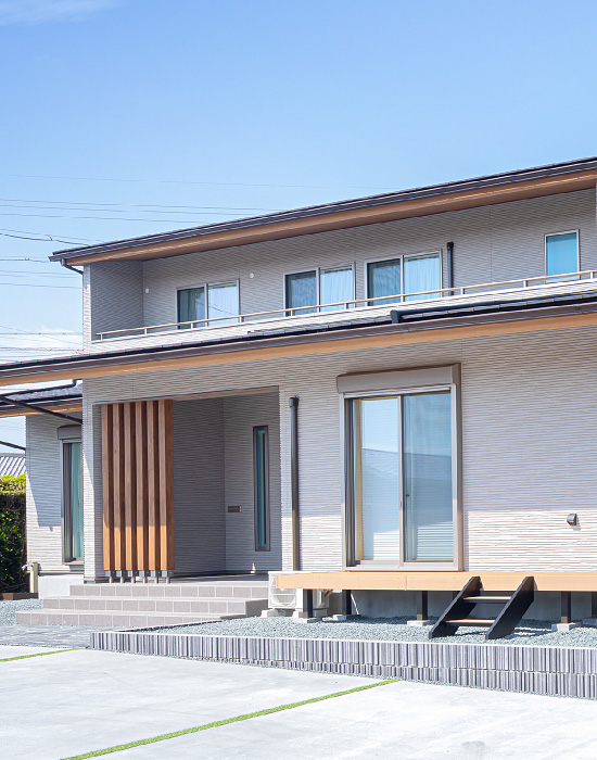 焼津市での高性能注文住宅の施工実績9：パッシブ設計の全館空調。ゆったり快適な二世帯住宅